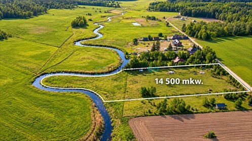 Polecam dużą działkę 14 500 m² z prywatnym dostępem do rzeki Supraśl działka Supraśl