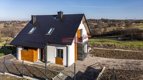 Nowoczesny dom 122 m² z kominkiem i dużym tarasem polecam dom Chorowice, Adama Doboszyńskiego