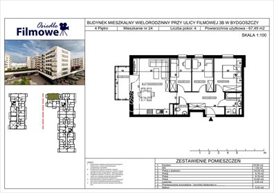 mieszkanie na sprzedaż 67m2 mieszkanie Bydgoszcz, Bartodzieje Małe, Filmowa