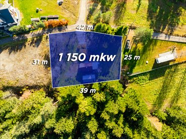 działka na sprzedaż 1150m2 działka Skawa