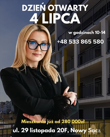 Nowoczesne 2-pokojowe mieszkanie z balkonem, gotowe! mieszkanie Nowy Sącz, 29 Listopada