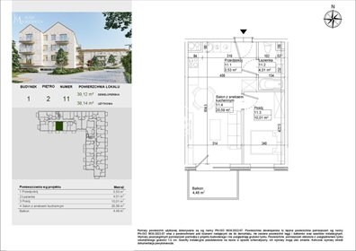 Przestronne 2-pokojowe mieszkanie 38 m² w Osielsku mieszkanie Osielsko, Aleja Adama Mickiewicza