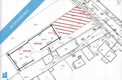 działka na sprzedaż 419m2 działka Częstochowa, Zawodzie, Olsztyńska