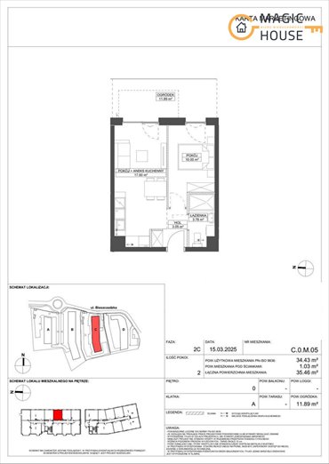 mieszkanie na sprzedaż 34m2 mieszkanie Gdynia, Wielki Kack, Bieszczadzka
