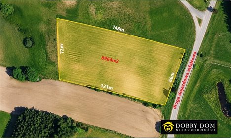 Na sprzedaż malownicza działka 8964 m² w Jeleniewie działka Jeleniewo