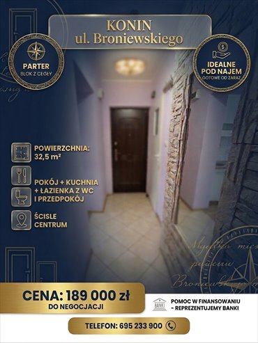 mieszkanie na sprzedaż 33m2 mieszkanie Konin