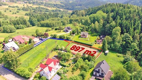 działka na sprzedaż 897m2 działka Zawoja
