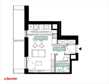 Nowoczesny apartament z dużym balkonem w centrum Katowic mieszkanie Katowice, ks. Piotra Skargi