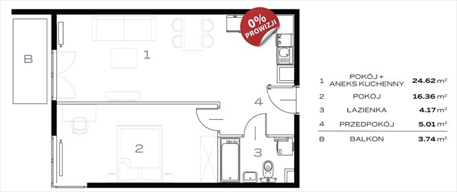 mieszkanie na sprzedaż 50m2 mieszkanie Kraków, Prądnik Biały, Prądnik Biały, 29 listopada - okolice