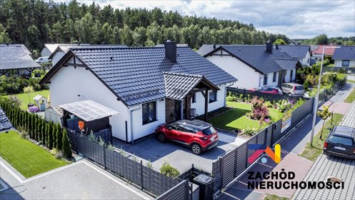 Nowoczesny dom 97 m² z ogrodem, garażem i nawadnianiem polecam! dom Zielona Góra, Sucha