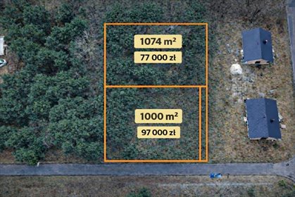 działka na sprzedaż 1074m2 działka Tomaszowo, Boczna