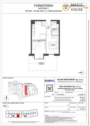 mieszkanie na sprzedaż 38m2 mieszkanie Gdynia, Wielki Kack, Bieszczadzka
