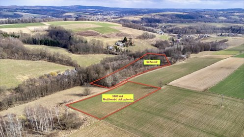 działka na sprzedaż 5474m2 działka Brzeziny