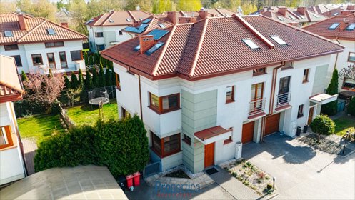 Nowoczesny dom bliźniaczy 182 m² z ogrodem i garażem dom Warszawa, Wawer Miedzeszyn, Liliowa