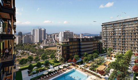 Apartament z widokiem na morze, blisko metra i centrum mieszkanie Stambuł, Esenkent, Maltepe, Stambuł