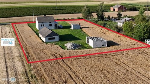 Widokowa działka z domem i budynkami gospodarczych polecam dom Ożarów, Prusy, Ożarów