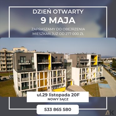 mieszkanie na sprzedaż 48m2 mieszkanie Nowy Sącz, 29 Listopada