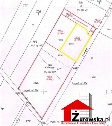 działka na sprzedaż 1554m2 działka Kadłub, Kadłubski Piec, Dworcowa