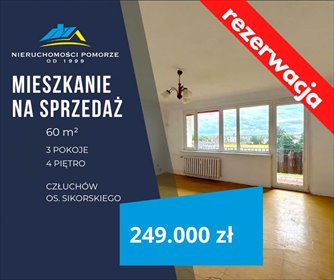 mieszkanie na sprzedaż 60m2 mieszkanie Człuchów, Sikorskiego