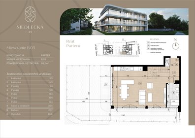 Dwupoziomowy apartament 98m² z ogrodem i smart technologią mieszkanie Bydgoszcz, Czyżkówko, Siedlecka