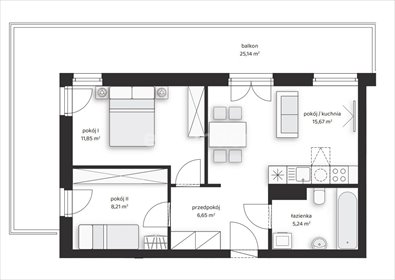 mieszkanie na sprzedaż 48m2 mieszkanie Kraków, Prądnik Biały, Zygmunta Glogera