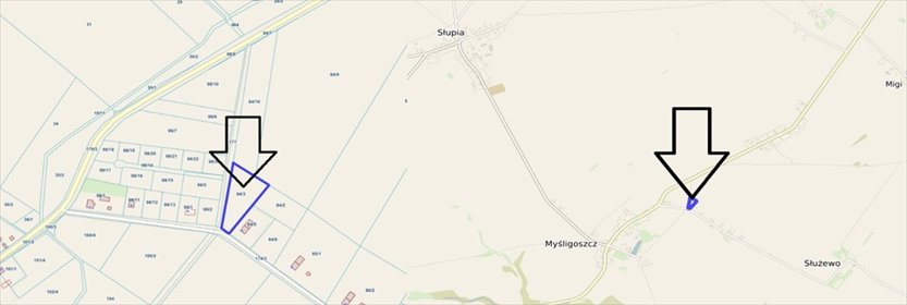 działka na sprzedaż 4000m2 działka Myśligoszcz