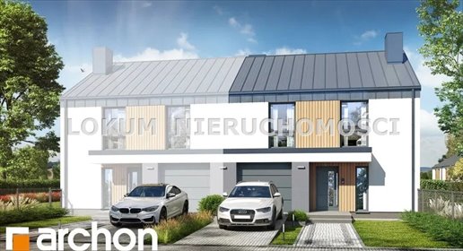 Nowoczesny dom bliźniak z garażem i widokiem na las dom Pawłowice