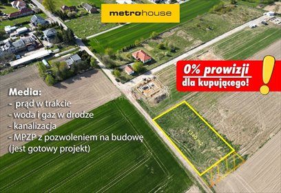 Działka 1340 m² z projektem domu w Sadowicach, cisza i natura działka Sadowice, Kolejowa