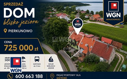 Dom na Mazurach - blisko jeziora z własną plażą dom Pierkunowo, Pierkunowo