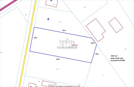 działka na sprzedaż 2587m2 działka Dębówka