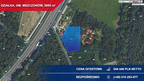 działka na sprzedaż 3654m2 działka Adamowice, leśna