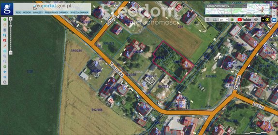 działka na sprzedaż 1652m2 działka Pisarzowice, Toszecka