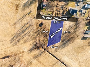 działka na sprzedaż 951m2 działka Borek