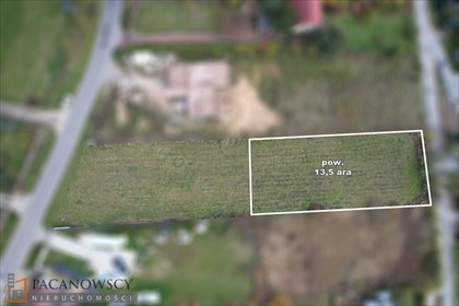 Działka budowlana 13,5 ara z mediami, spokojna okolica działka Michałowice