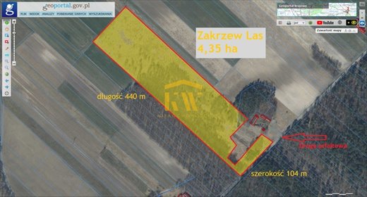 działka na sprzedaż 43500m2 działka Zakrzew-Las