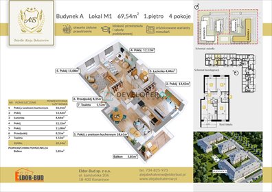 mieszkanie na sprzedaż 70m2 mieszkanie Komorowo, płk. Dyplomowanego Ludwika Bociańskiego