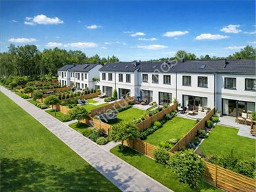 Nowoczesny segment 81 m2 z ogrodem i wysokim standardem dom Grodzisk Mazowiecki