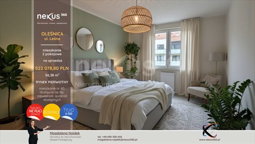 mieszkanie na sprzedaż 56m2 mieszkanie Oleśnica, Leśna