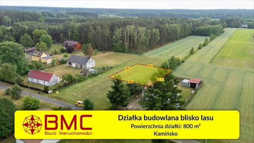 działka na sprzedaż 800m2 działka Kamińsko