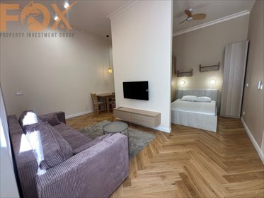 Nowoczesne studio z wydzieloną sypialnią, kamienica odrestaurowana mieszkanie Łódź, Śródmieście, Gdańska