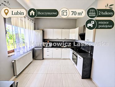 Bezczynszowe mieszkanie z ogrodem i parkingiem (70 m²) mieszkanie Lubin, Stary Lubin