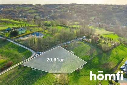 działka na sprzedaż 2090m2 działka Handzlówka