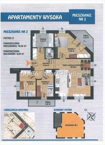 mieszkanie na sprzedaż 78m2 mieszkanie Białystok, Antoniuk, Wysoka
