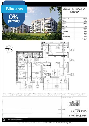 Nowoczesne 4-pokojowe mieszkanie 77 m² w Fordonie - polecam! mieszkanie Bydgoszcz, Fordon, Fordońska