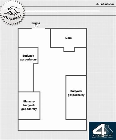 działka na sprzedaż 1052m2 działka Łódź, Pabianicka