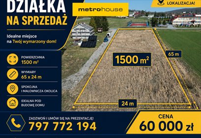 Działka budowlana 15 arów z mediami i warunkami zabudowy działka Nienaszów