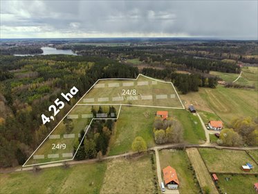 Działka 4,25 ha w sercu Mazur z decyzją WZ i warunkami działka Jakubowo, Probark Mały