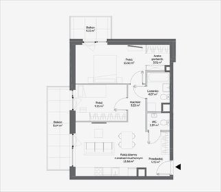 Do sprzedania nowoczesne 3-pokojowe mieszkanie 42 m² z szklarnią i patio mieszkanie Warszawa, Włochy, Raków, Fajansowa