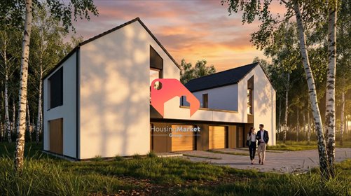 Nowoczesny dom bliźniak z dużym ogrodem i garażem dom Sulejówek