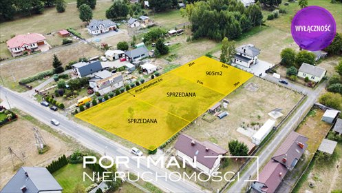 działka na sprzedaż 905m2 działka Podbiel